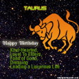 Taurus Zodiac Birthday Cards