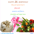 Twenty First Birthday Wishes Card