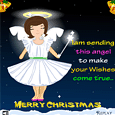 Angel Christmas Card, Christmas angel cards