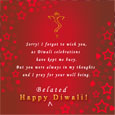 Belated Diwali Wishes card