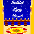 Belated Diwali Wishes Card