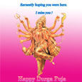 Durga Puja Miss You Card