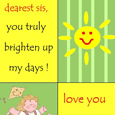 Dearest Sister Card