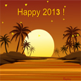 Social New Year Greeting Card