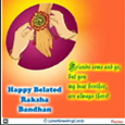 Belated Rakhi Card