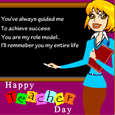 Teacher Remembrance Card