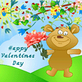 Valentine Flowers Card