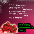Happy Women's Day Aunty cards