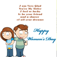 Cards for sister in womens day